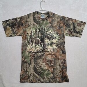 Advantage Timber Mens Camo T Shirt Size Medium Camouflage Short Sleeve Sportex
